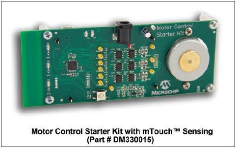 Obr. 3 Levná vývojová sada pro bezsenzorové motory BLDC (Motor Control Starter Kit mTouch™ Sensing – Part # DM330015)
